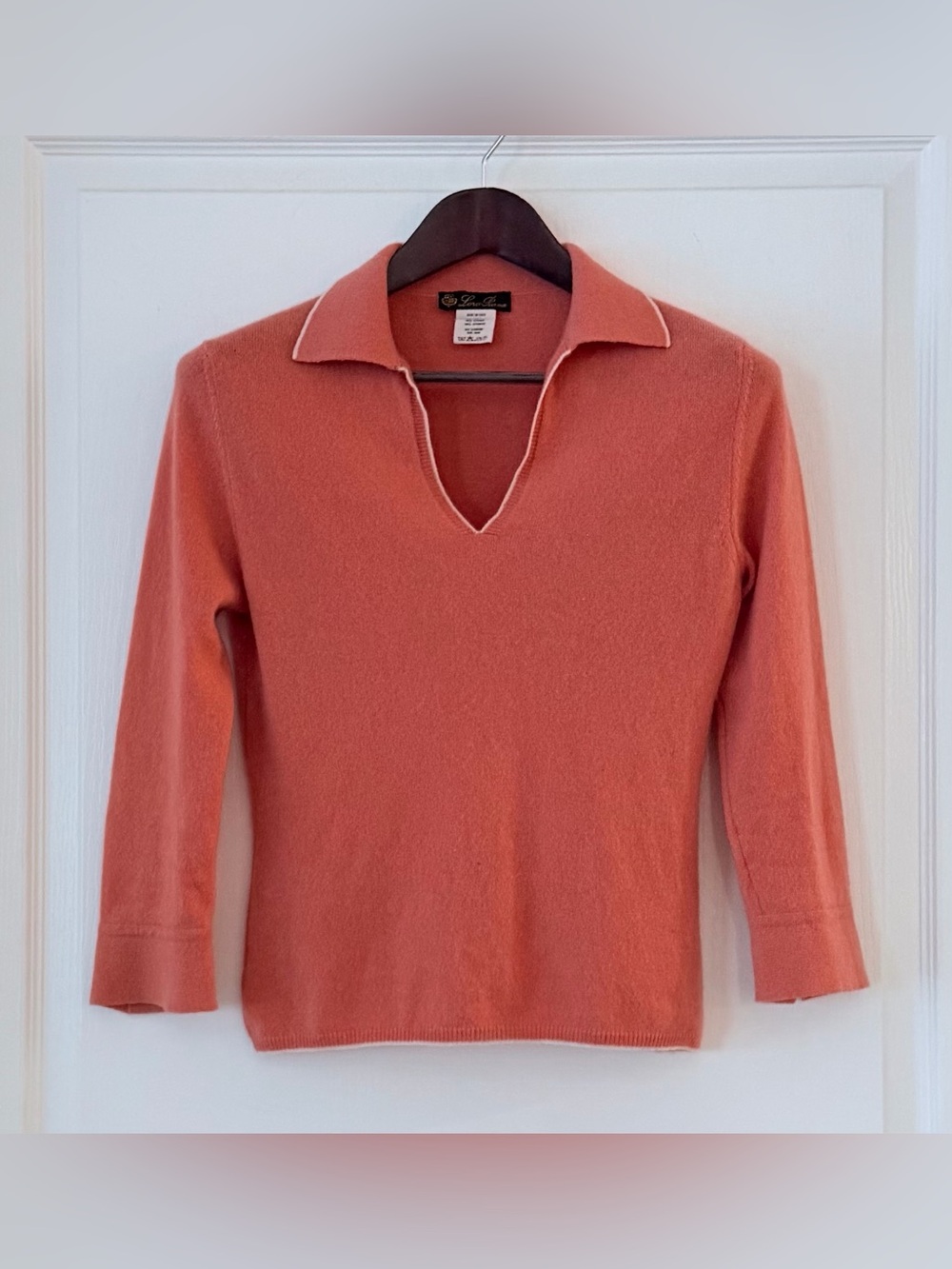Loro Piana Coral V-Neck Polo Sweater